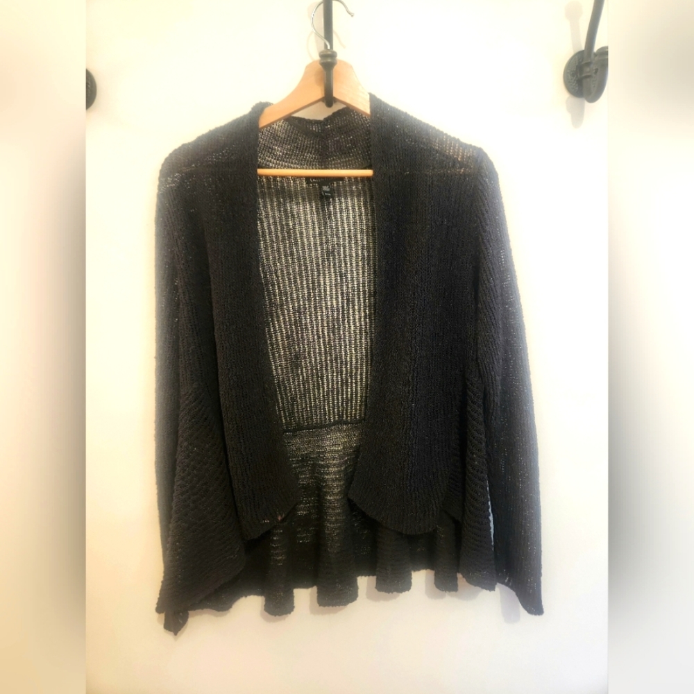 Eileen Fisher Linen Blend Knit Open Cardigan - Picture 1 of 6
